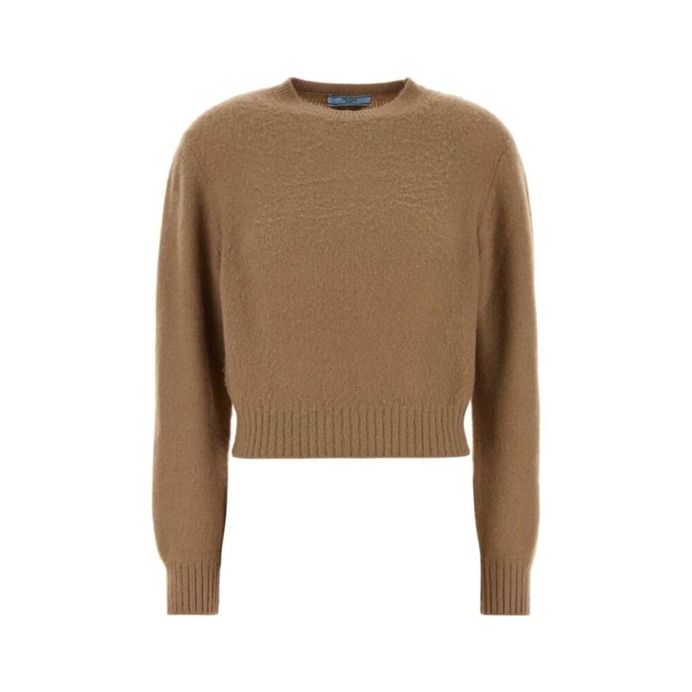 Prada Women Biscuit Cashmere Sweater